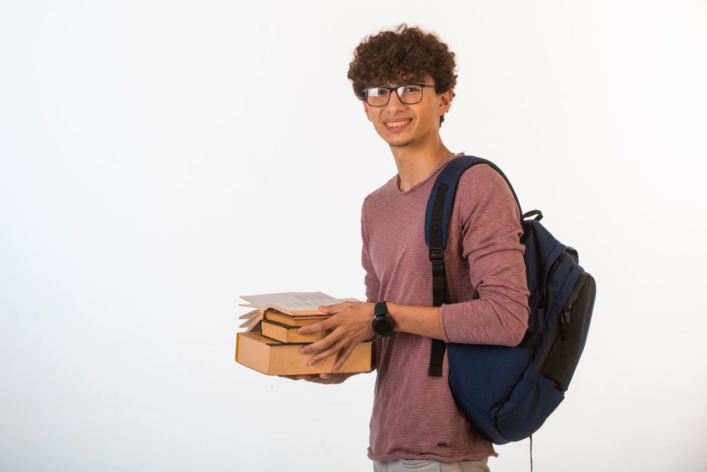 étudiant avec des lunette