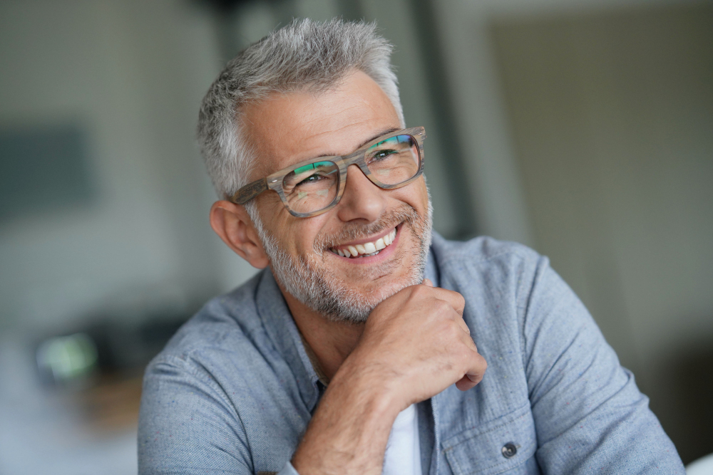 homme avec des lunettes