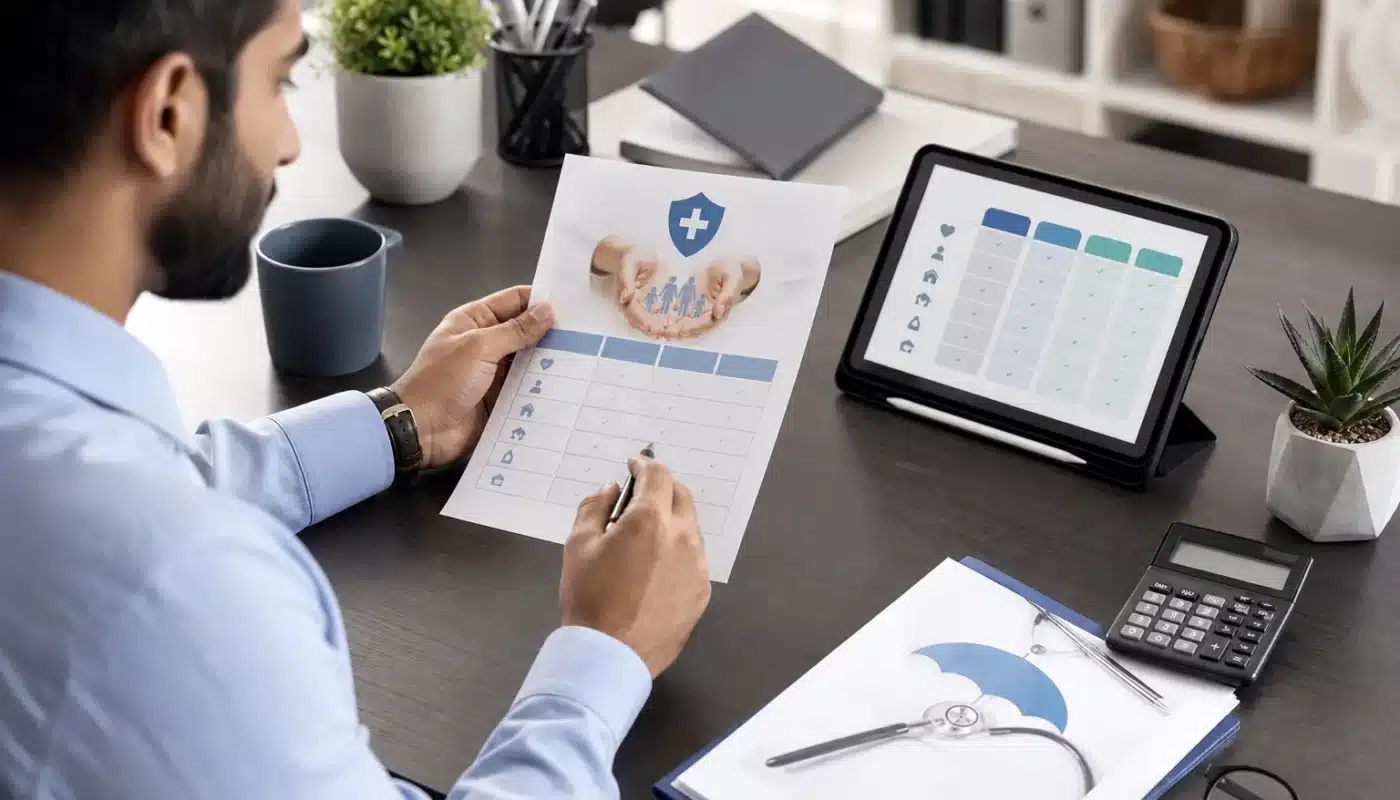 Comparaison de mutuelles santé avec documents et calculatrices professionnelles