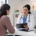 Consultation médicale et documents d'assurance pour maladie chronique