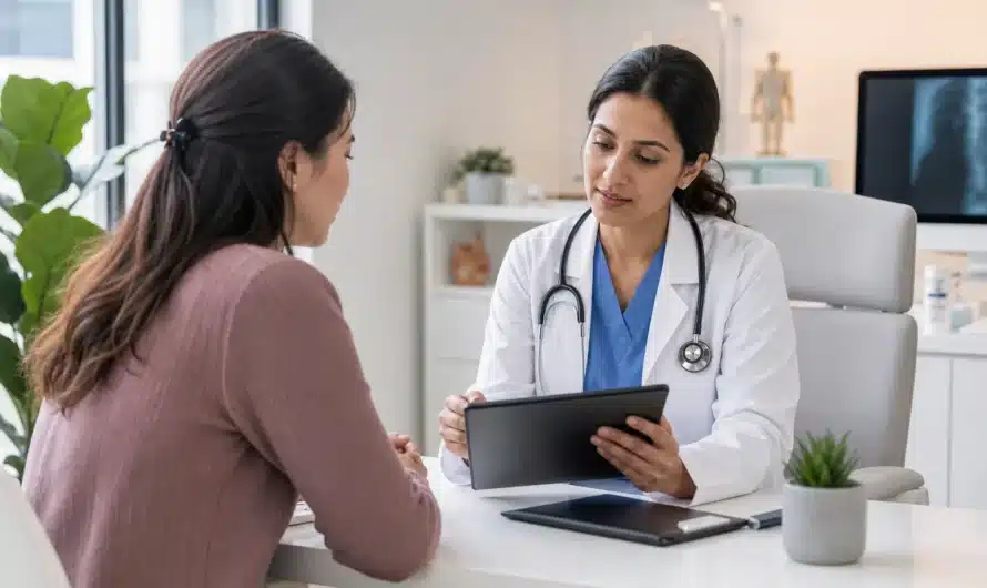 Consultation médicale et documents d'assurance pour maladie chronique