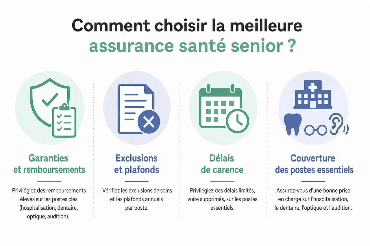 Quelle est la meilleure assurance santé senior en 2026? , Comment choisir la meilleure assurance santé senior?