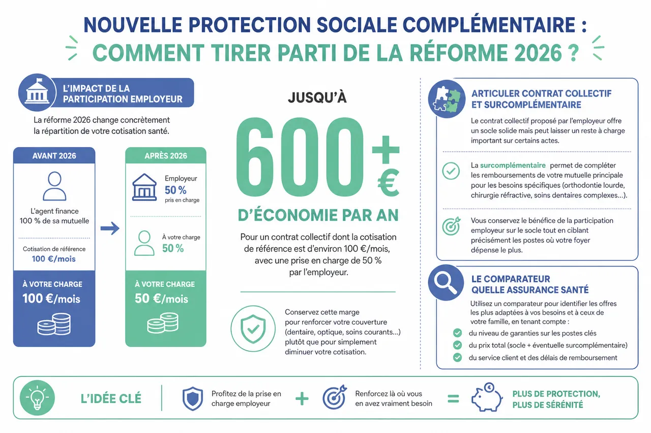 Mutuelle pour fonctionnaire, quelles spécificités et comment profiter au mieux de votre statut? , Nouvelle protection sociale complémentaire: comment tirer parti de la réforme 2026?