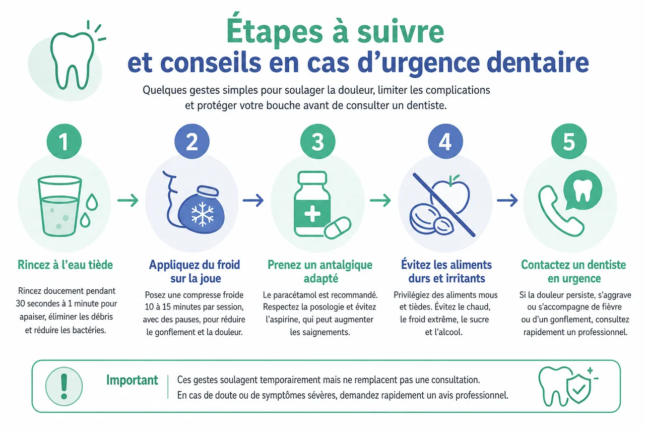Trouver un dentiste en urgence en Belgique: numéros et solutions rapides , Étapes à suivre et conseils en cas d’urgence dentaire