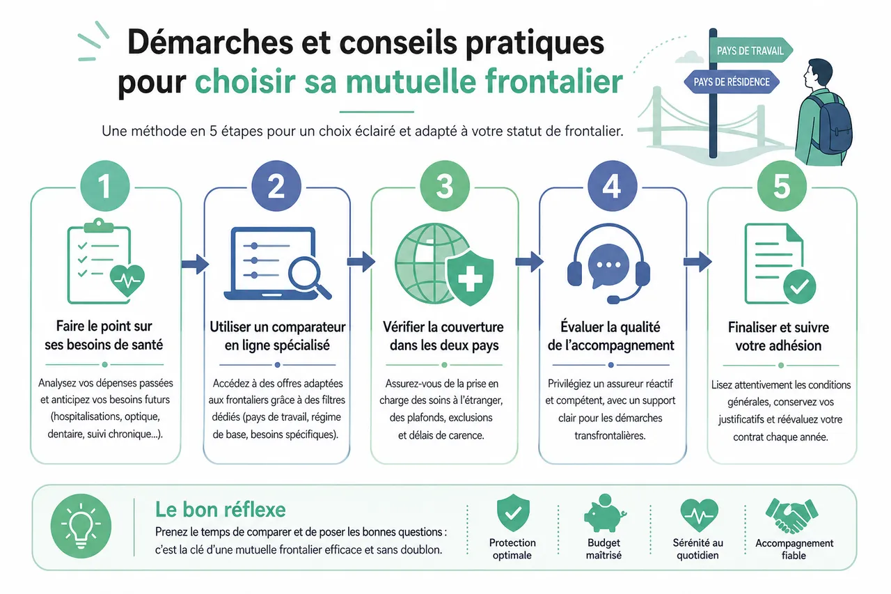Mutuelle pour frontalier, comment compléter la CMU ou l’assurance du pays voisin sans doublon? , Démarches et conseils pratiques pour choisir sa mutuelle frontalier