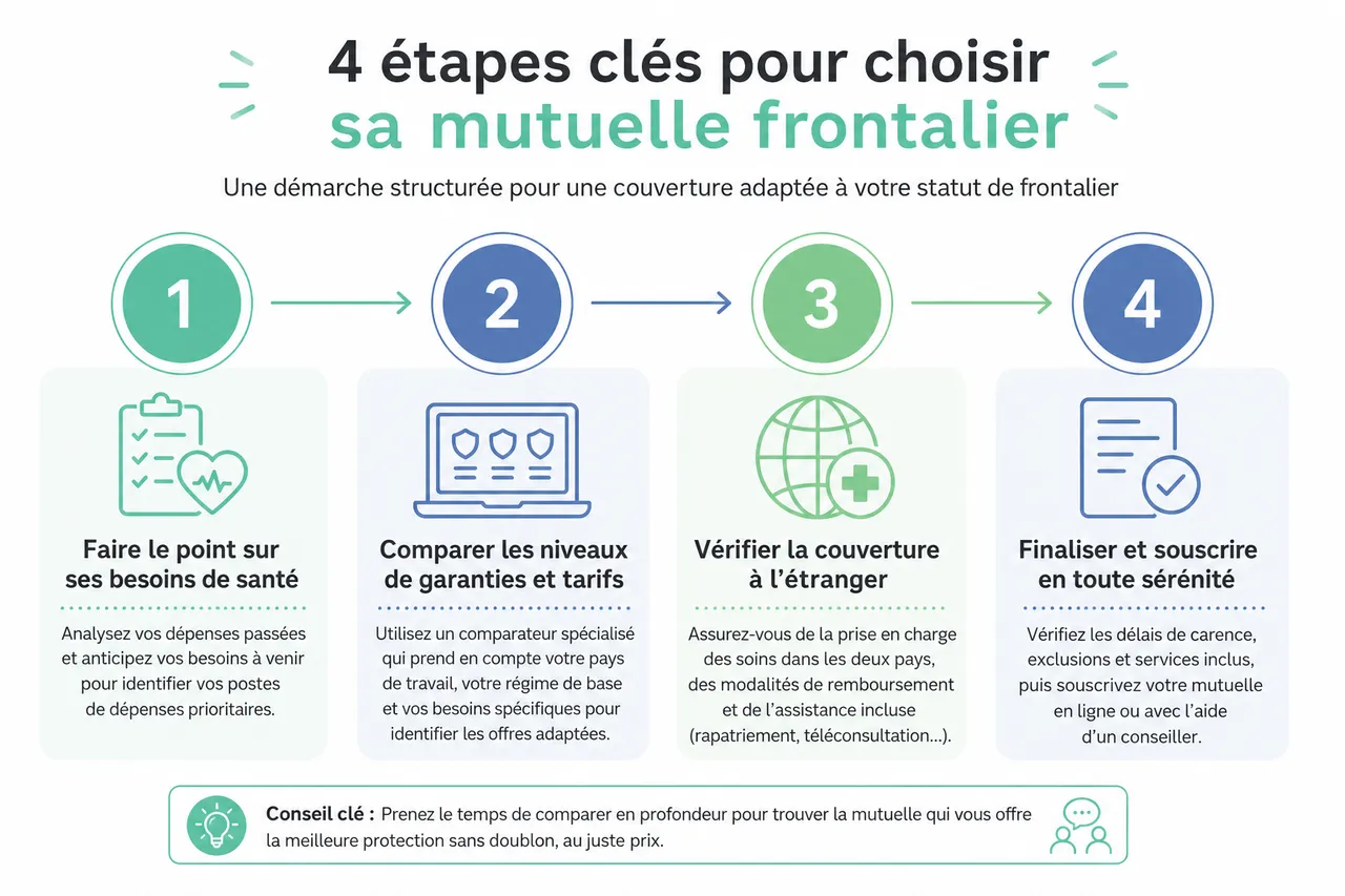 Mutuelle pour frontalier, comment compléter la CMU ou l’assurance du pays voisin sans doublon? , Démarches et conseils pratiques pour choisir sa mutuelle frontalier