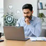 Indépendants consultant leur mutuelle santé sans mutuelle d'entreprise