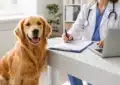 Chien avec contrat d'assurance et documents de protection animale