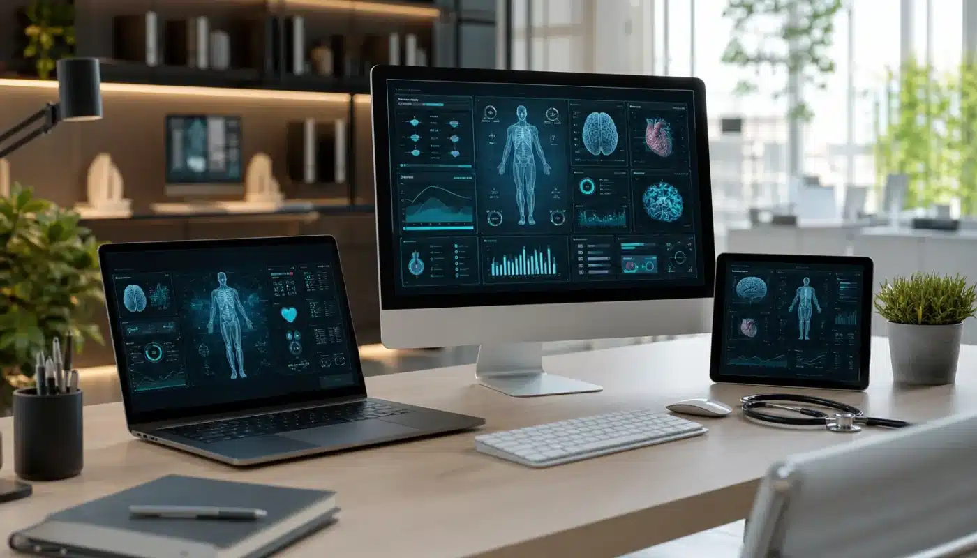 Plateforme digitale de mutuelle santé avec interface moderne