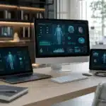 Plateforme digitale de mutuelle santé avec interface moderne