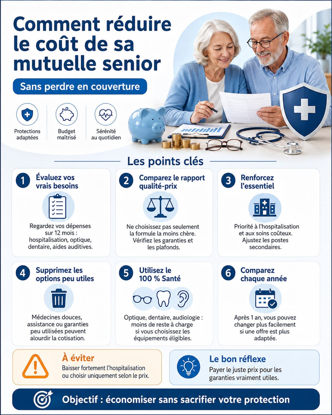 réduire cout mutuelle sénior sans perdre en couverture