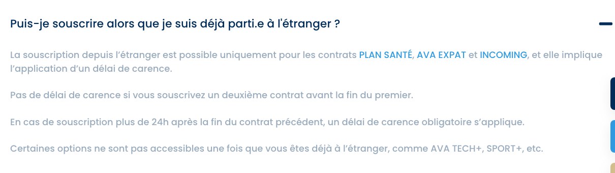 FAQ du courtier AVA : puis-je souscrire alors que je suis déjà parti à l'étranger