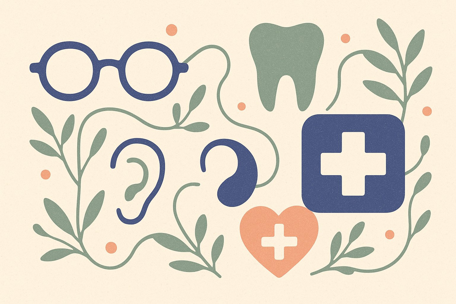 Postes de soins clés pour un senior : optique, dentaire, audioprothèse, hospitalisation