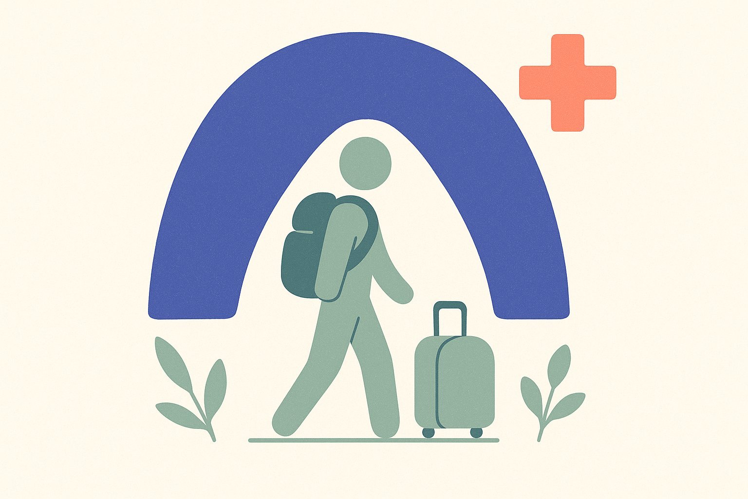 Un voyageur protégé par une assurance santé voyage avec assistance et rapatriement